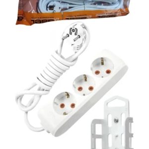 5 Metre Askı Aparatlı Topraklı 3lü Grup Priz