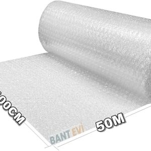 Bant Evi Balonlu Naylon Patpat 100cm Genişlikte Rulo Havalı Eşya Koruma Ambalaj Pat Pat (100cm x 50m)